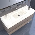 Modern Bathroom Vanity Cabinet With Mirror Storage Countertop And LED Lighting