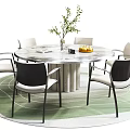 Modern Dining Table and Chair Combination Dining Table and Chair 3d model