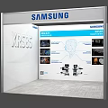 Samsung Exhibition Booth Design With Display Screens And Product