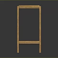 Wooden Furniture With A Frame Legs And Two Tier Shelves Simple Design