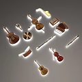 Unique Shaped Wall Lamp with Musical Instrument Inspired Design for Interior Decoration
