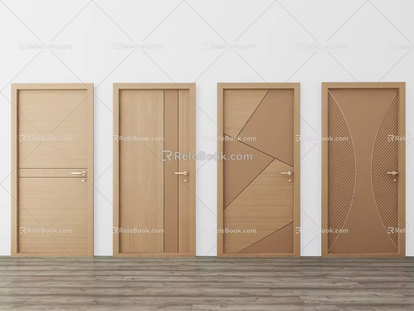 Modern swing door 3d model