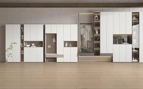 Modern Shoe Cabinet Modern Entrance Cabinet 3d model