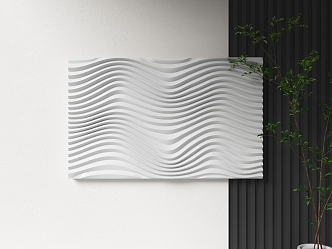 Modern Wall Decorations Random Corrugated Pendant Cream Simple Decorative Art Pendant Creative Pendant Decorative Internet Celebrity Pendant 3d model