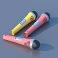 Cute Yellow and Pink Handheld Microphones For Daily Household Use Essentials