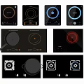 Modern Kitchen Cooktop Appliances With Induction Gas Types Black Glass Panels And Controls