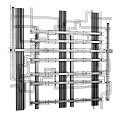 Interior Ceiling Framework Structure Design With Grid Support Lines Layout