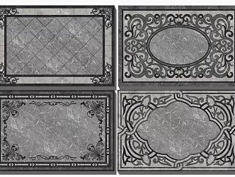 Jane European Tile Marble Floor Parquet Pattern 3d model