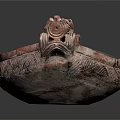 Traditional Red Ceramic Basin With Carved Dragon Handles And Intricate Patterns