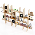 Open Display Rack Display Rack Bookshelf 3d model