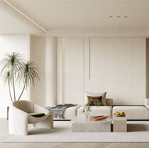 modern living room 3d model