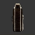 Vintage Electronic Movie Camera With Brown Leather Case Lens And Control Panel