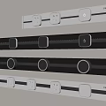 Modern Switch Panels With Multiple Sockets USB Ports And Strip Design 3d model