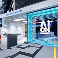 Futuristic Exhibition Hall Design With Hi tech Booths Screens And Interactive Lighting