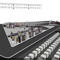 Large Event Stage Setup With Neatly Arranged Audience Seats Bright Lighting And Big Screens