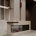 Modern Living and Dining Room Interior With Dark Wood Walls White Chairs And Gray Sofa