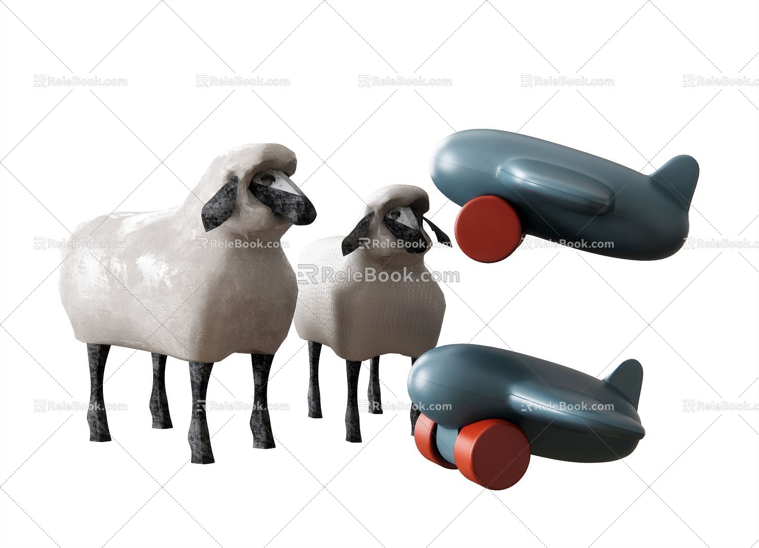 Nordic Children's Chair Plush Toy Lamb Stool Chair Airplane Flying Locomotive Children's Stool model