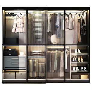 Modern Wardrobe Simple Wardrobe Clothes Wardrobe 3d model
