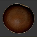 Intricately Carved Bowl With Golden Floral Patterns And Rich Red Interior