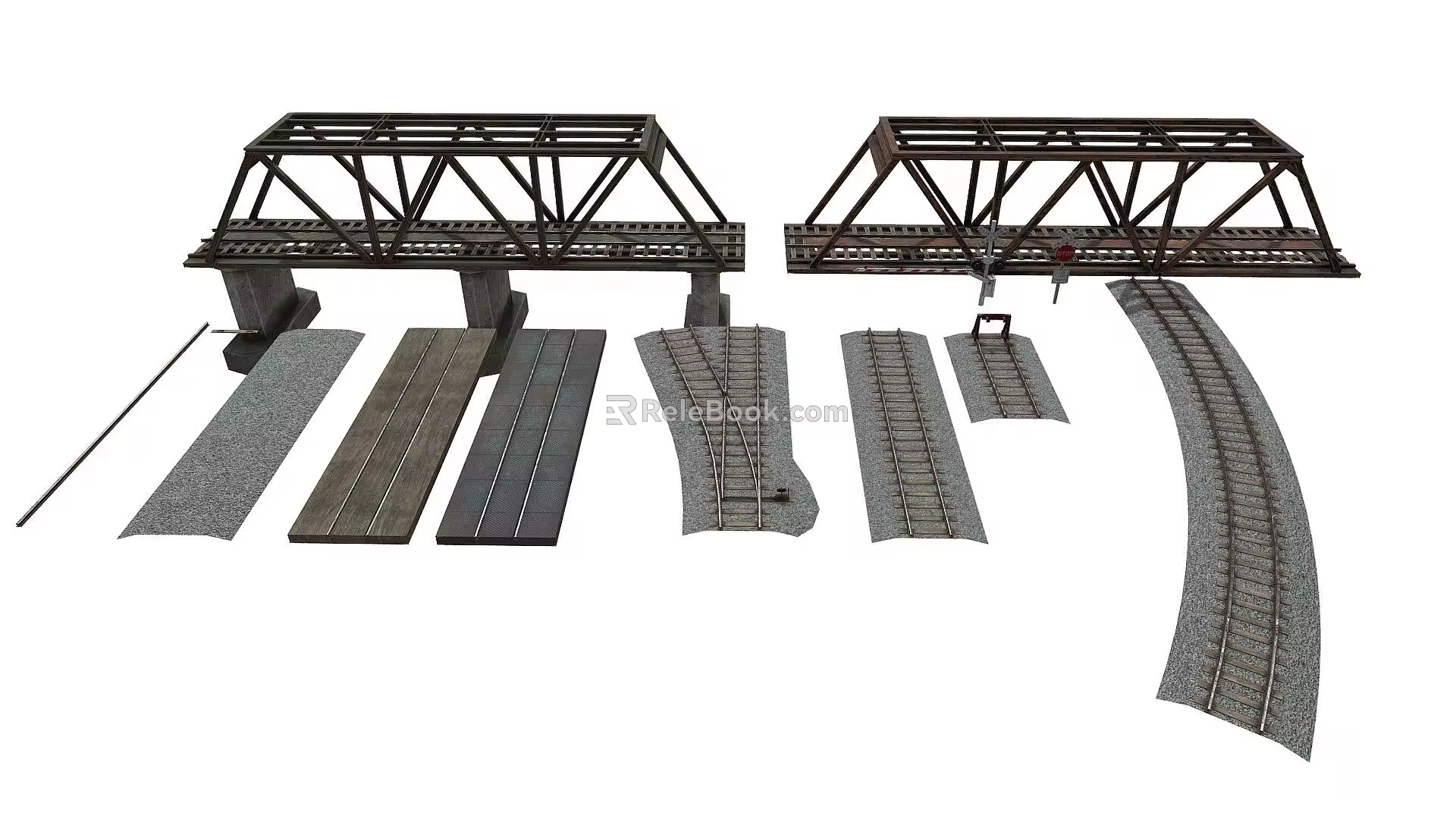 Railway package 3d model