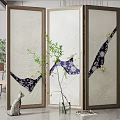 New Chinese Style Screen Partition 3d model