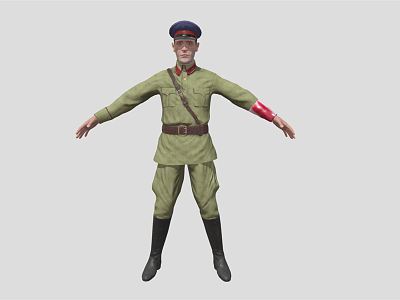 Modern Man Cartoon Soldier model