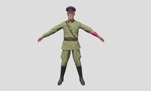 Modern Man Cartoon Soldier 3d model