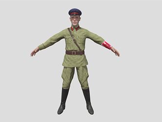 Modern Man Cartoon Soldier 3d model