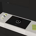 Modern Induction Cooker Stove Cabinet Embedded Induction Cooker Glass Container 3d model