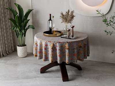 American Dining Table 3d model