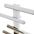 Bathroom Metal Shelf Rack With Multiple Bars In Gold And Black