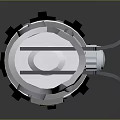Silver Metal Device With Yellow Component Black Base And Adjustable Clamp