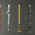 Different Colored Metal Pipes in Copper Silver Gold and Black Designs