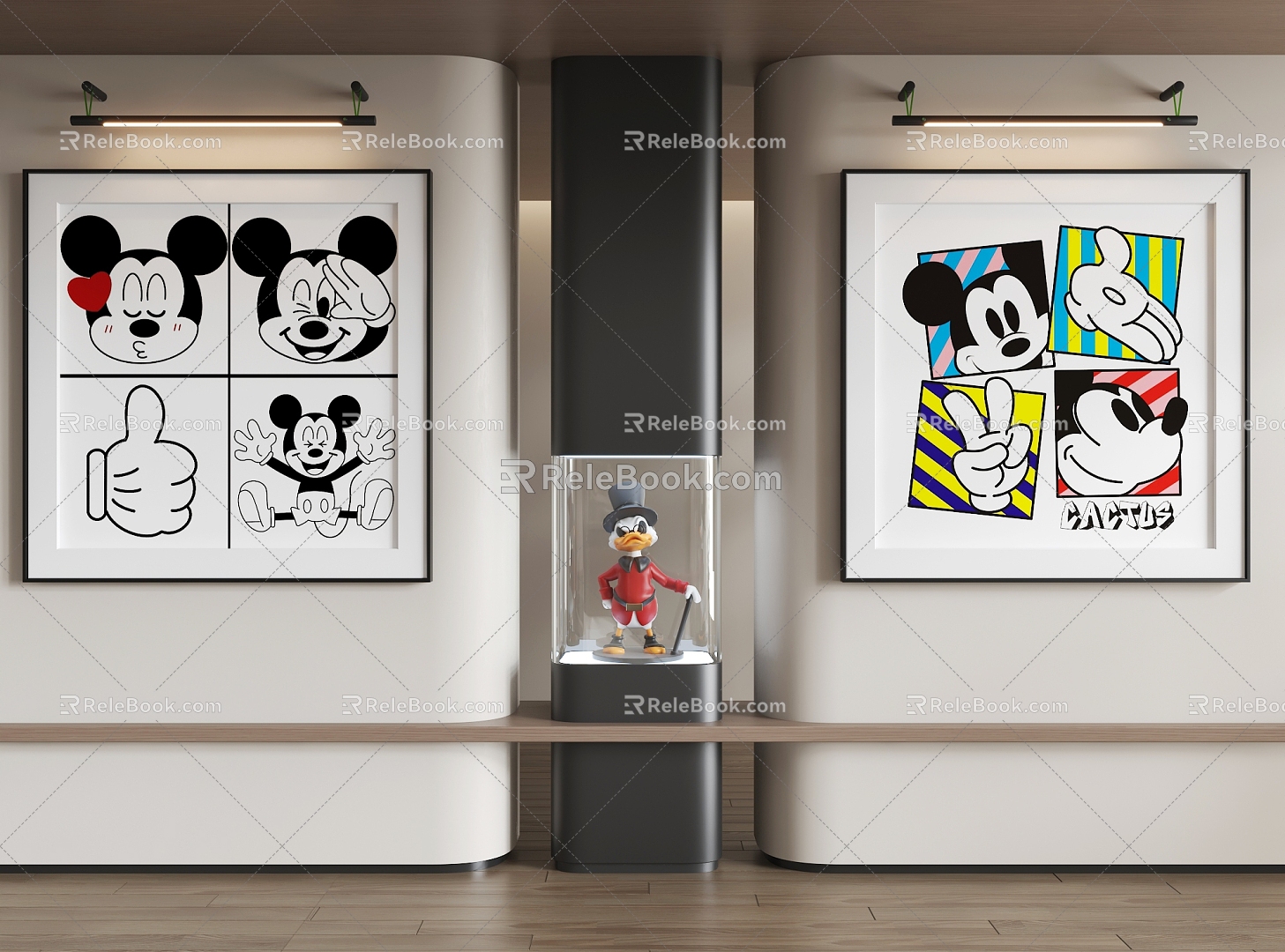 Cartoon Hanging Painting Cartoon Hanging Painting Children's Painting 3d model