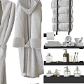 Modern Bathroom Small Piece Bathrobe Towel 3d model