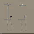 Modern Wall Mounted Shower Systems With Handheld Sprayer And Sleek Design