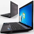 Sleek Modern Laptop With Windows Interface Keyboard Touchpad And Compact Design 3d model
