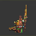 Crossbow Mechanical Crossbow Shift Bow and Arrow Shoot Far Equipment Weapons High-tech Crossbow 3d model