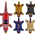 Colorful Animal Shaped Rugs With Unique Patterns 3d model