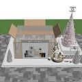 Chanel Builds Luxury Shop Chanel Perfume Shop Meichen Christmas Tree Gift Box 3d model