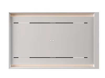 Modern White Ceiling With Frame Black Lines COZZI Text And Small Dots 3d model