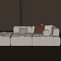 Modern three-seat sofa 3d model