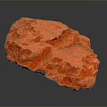 Natural Red Stone With Textured Surface For Decorative Building And Construction Use 3d model