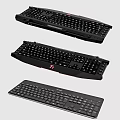 Three Different Computer Keyboards Featuring Gaming Style Design and Modern Key Layouts