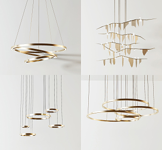 Modern shaped chandelier 3d model