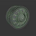 Industrial Track Tire With Deep Tread And Metal Hub Components For Machinery