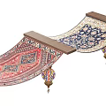 New Chinese Style Curtain Ceiling 3d model