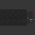 Industrial Modular Equipment With Black Casing Support Frame And Pipeline Connections