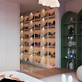 Bright Shoe Store Display With Shelves Shoes Green Racks Toys And Books