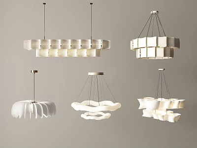 Cream wind chandelier modern chandelier dining room chandelier living room chandelier bedroom chandelier cloud chandelier 3d model